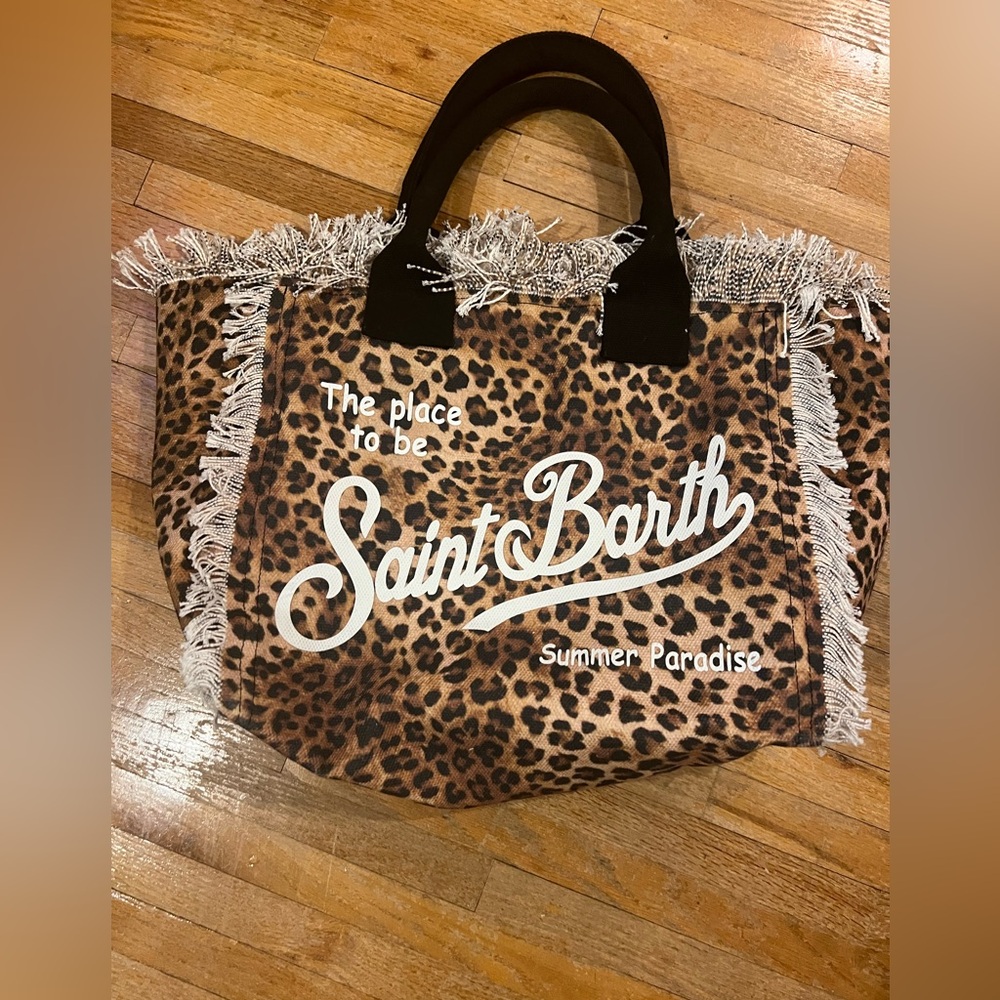 Leopard Print Tote Bag - Brown